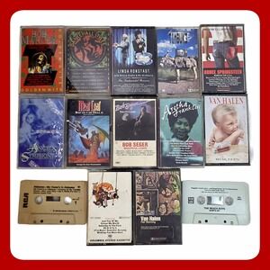 Vintage Music Cassette Tape‎ Collection 14 Piece Lot Rock Pop Soul Classic Set